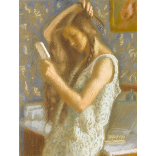 ERICH HERM�S : Femme se coiffant (DOBIASCHOFSKY AUKTIONEN AG)