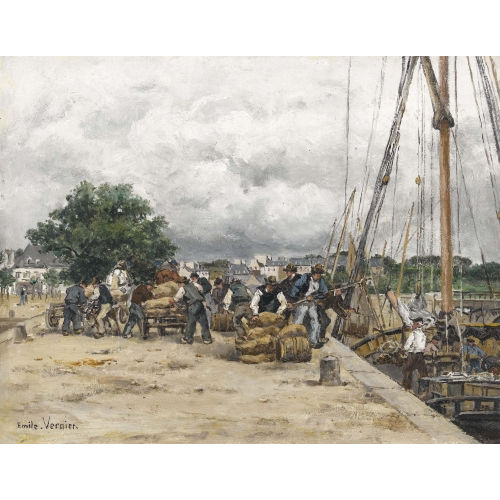 �MILE LOUIS VERNIER : Warenl�schung am Hafen (DOBIASCHOFSKY AUKTIONEN AG)