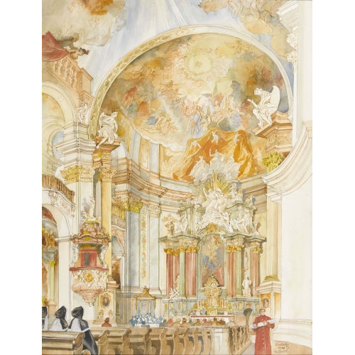 WILHELM KIMBEL : 'Kreuzkirche Neisse' (DOBIASCHOFSKY AUKTIONEN AG)