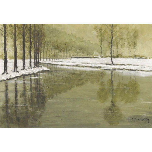 MAX CLARENBACH : Winter an der Erft (DOBIASCHOFSKY AUKTIONEN AG)