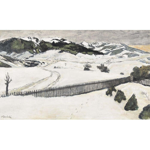 VICTOR SURBEK : 'Winter Guggisberg' (DOBIASCHOFSKY AUKTIONEN AG)