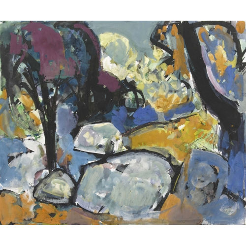 CARL WALTER LINER : Felslandschaft mit B�umen (DOBIASCHOFSKY AUKTIONEN AG)