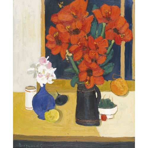 GEORGES BORGEAUD : Stillleben mit roten Amaryllis (DOBIASCHOFSKY AUKTIONEN AG)
