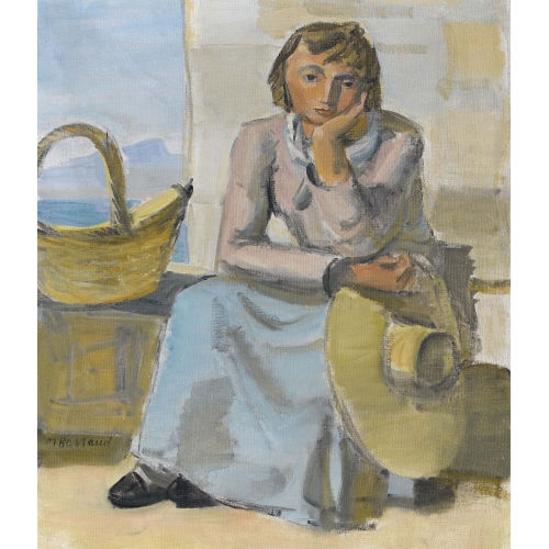 MAURICE BARRAUD : Jeune paysanne pensive (DOBIASCHOFSKY AUKTIONEN AG)