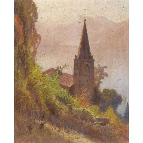 ALBERT HENRY JOHN GOS : '�glise de Montreux' (DOBIASCHOFSKY AUKTIONEN AG)