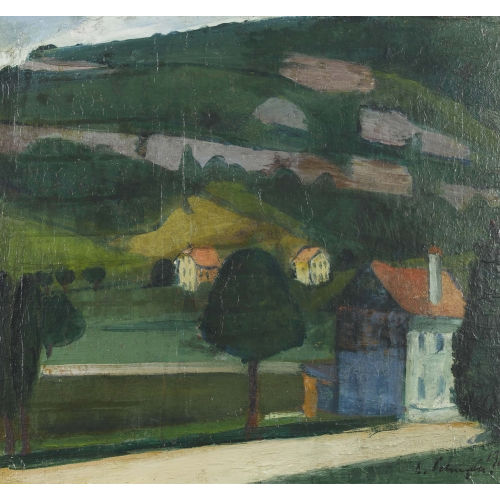 ALBERT SCHNYDER : Sommerlandschaft mit H�usern (DOBIASCHOFSKY AUKTIONEN AG)