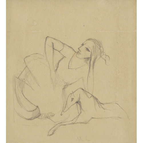 MARIE LAURENCIN : Sitzendes M�dchen (DOBIASCHOFSKY AUKTIONEN AG)