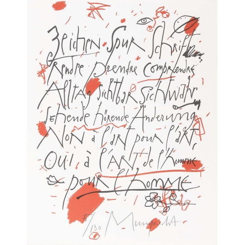 RUDOLF MUMPRECHT : 'Zeichen Spur Schrift' (DOBIASCHOFSKY AUKTIONEN AG)