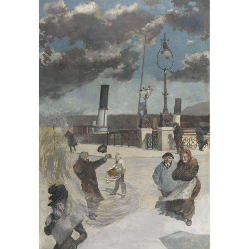 SIMON DURAND : 'Journ�e de Bise sur les Quais' (DOBIASCHOFSKY AUKTIONEN AG)