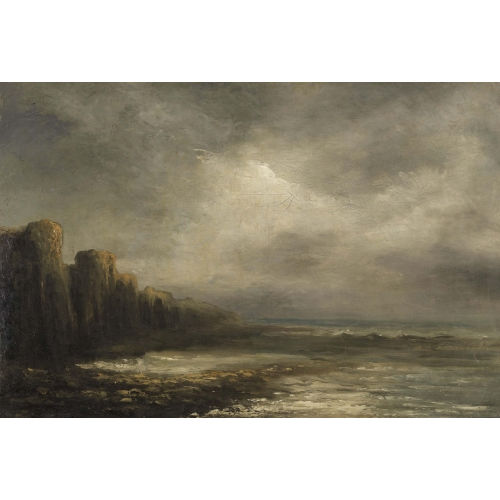 GUSTAVE COURBET : Felsige K�stenpartie in der Bretagne (DOBIASCHOFSKY AUKTIONEN AG)