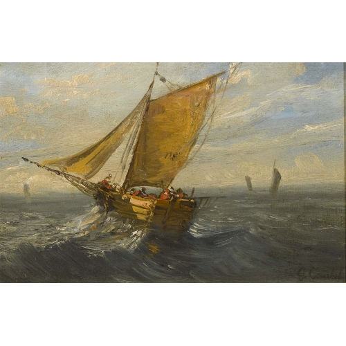 GUSTAVE COURBET : Le voilier (DOBIASCHOFSKY AUKTIONEN AG)