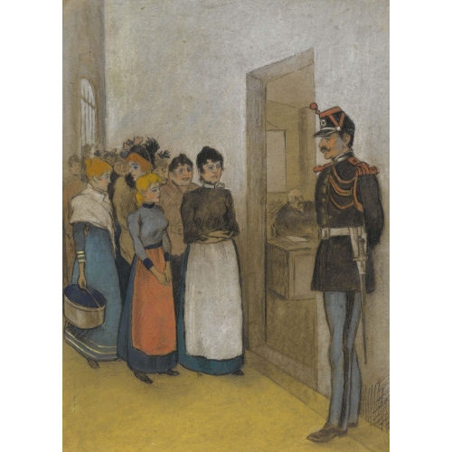 TH�OPHILE-ALEXANDRE STEINLEN : 'Prison Saint-Lazare: La Visite' (DOBIASCHOFSKY AUKTIONEN AG)