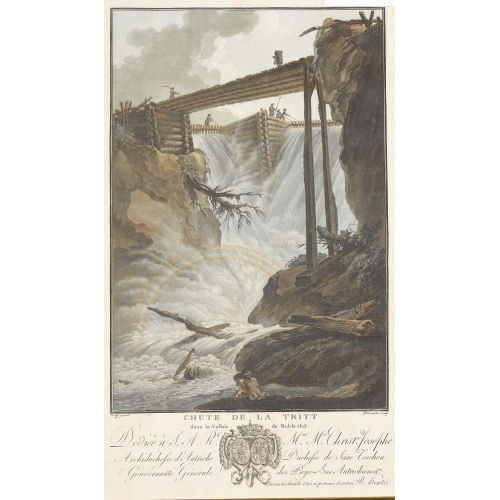 CASPAR WOLF : 'Chute de la Tritt dans la Vall�e de Muhle-thal' (DOBIASCHOFSKY AUKTIONEN AG)