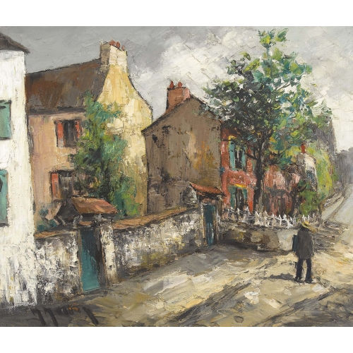 MARCEL MASSON : Strassenpartie in Frankreich (DOBIASCHOFSKY AUKTIONEN AG)
