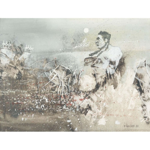 GIUSEPPE BANCHIERI : 'Figura nel paesaggio' (DOBIASCHOFSKY AUKTIONEN AG)