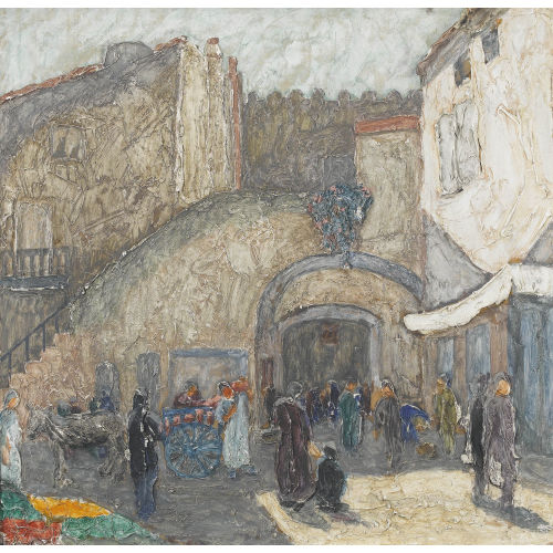 MARCEL AMIGUET : Orientalische Strassenszene (DOBIASCHOFSKY AUKTIONEN AG)