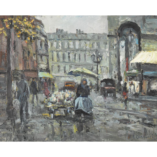 ADOLFO CARDUCCI : Blumenverk�uferin (DOBIASCHOFSKY AUKTIONEN AG)