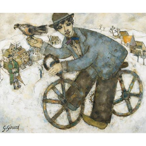 GEORGES GIRARD : 'Le jeune homme et l′oiseau' (DOBIASCHOFSKY AUKTIONEN AG)