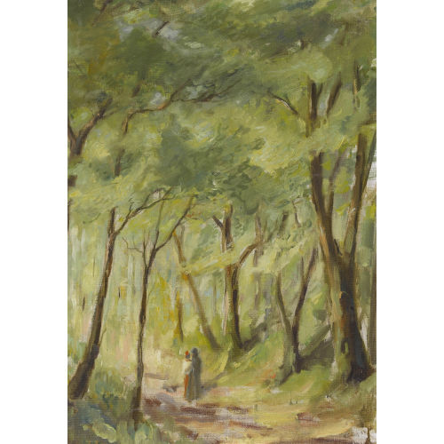 MAX K�MPF : 'Liebespaar in Waldlandschaft' (DOBIASCHOFSKY AUKTIONEN AG)