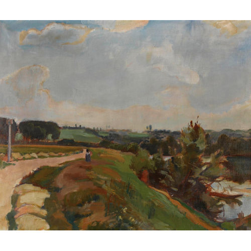 MARTIN ALFRED CHRIST : Herbstliche Uferpartie (DOBIASCHOFSKY AUKTIONEN AG)