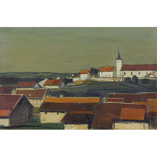 ALBERT SCHNYDER : 'Dorf in der Ajoie (Grandfontaine)' (DOBIASCHOFSKY AUKTIONEN AG)