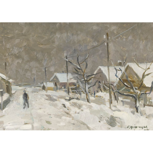 FERNAND GIAUQUE : Winterliche Dorfpartie (DOBIASCHOFSKY AUKTIONEN AG)