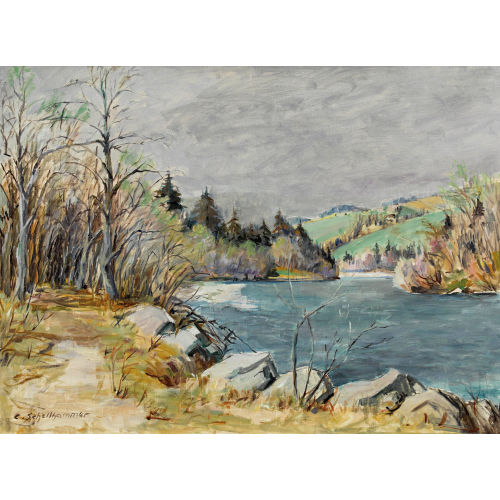 CARL SCHELLHAMMER : Aarelandschaft (DOBIASCHOFSKY AUKTIONEN AG)