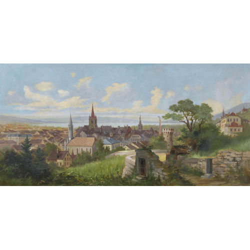 AUGUST KUNZ : 'Blick auf Biel' (DOBIASCHOFSKY AUKTIONEN AG)