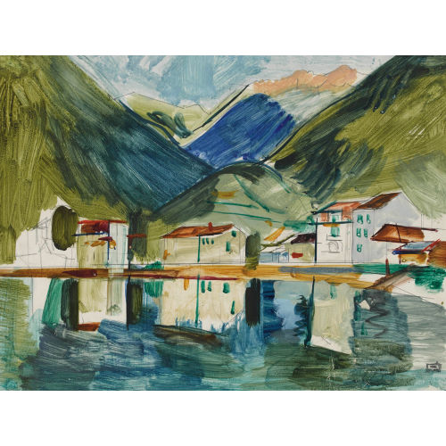 HANS ROHNER : Bergdorf am See (DOBIASCHOFSKY AUKTIONEN AG)