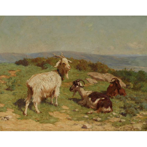 WALTER BIDDLECOMBE : Sommerwiese mit Ziegen (DOBIASCHOFSKY AUKTIONEN AG)