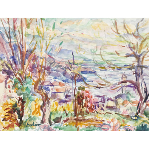 KARL GERBER : Herbst bei Ronco am Lago Maggiore (DOBIASCHOFSKY AUKTIONEN AG)