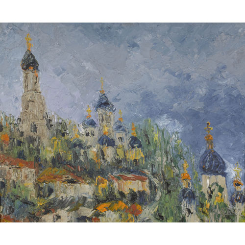 IVAN KURACH : H�gellandschaft mit orthodoxen Kirchen (DOBIASCHOFSKY AUKTIONEN AG)