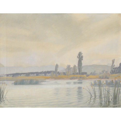 REN� MARTIN : Sommerliche Uferlandschaft (DOBIASCHOFSKY AUKTIONEN AG)