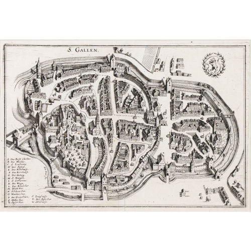 MATTH�US I MERIAN : 'S. Gallen' (DOBIASCHOFSKY AUKTIONEN AG)