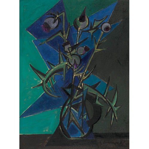 CARLO BARATELLI : Disteln in einer Vase (DOBIASCHOFSKY AUKTIONEN AG)