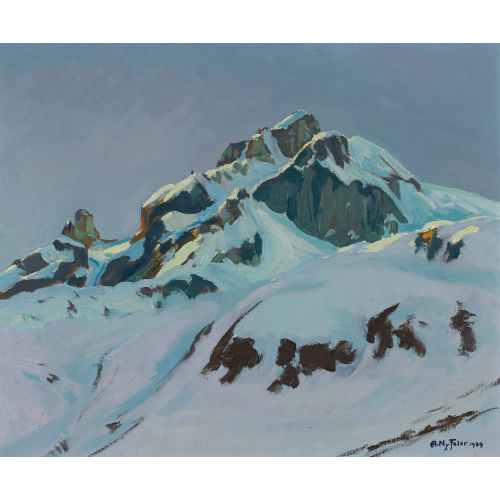 ALBERT NYFELER : 'Letzte Sonne am Hockenhorn' (DOBIASCHOFSKY AUKTIONEN AG)