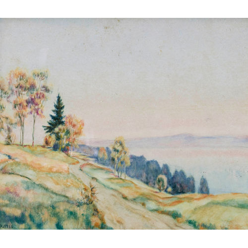 RUDOLF M�LLER : Sommerliche Wegpartie oberhalb des Bielersees (DOBIASCHOFSKY AUKTIONEN AG)