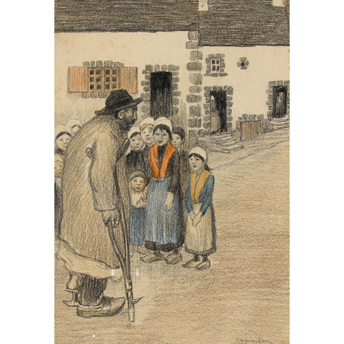 TH�OPHILE-ALEXANDRE STEINLEN : L′infirme et les enfants (DOBIASCHOFSKY AUKTIONEN AG)