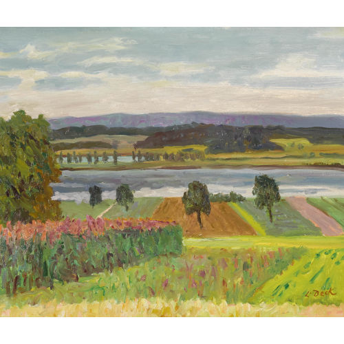 LEO DECK : 'T�gerwilen - Untersee mit Insel Reichenau' (DOBIASCHOFSKY AUKTIONEN AG)