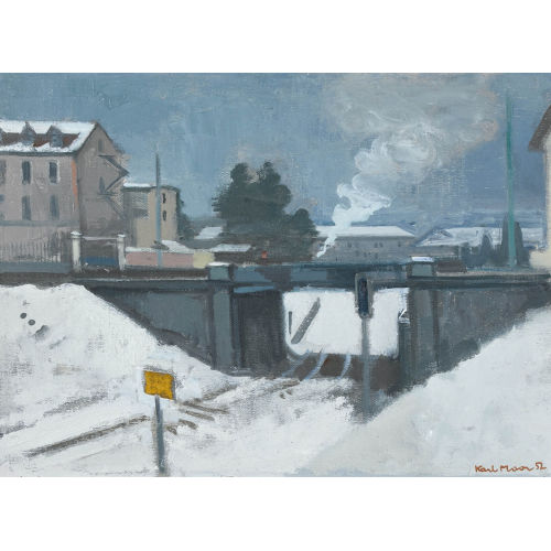 KARL MOOR : Winterliche Stadtpartie (DOBIASCHOFSKY AUKTIONEN AG)