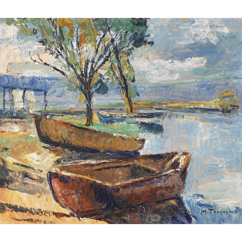 MAX ROBERT THEYNET : Ruderboote am Neuenburgersee (DOBIASCHOFSKY AUKTIONEN AG)