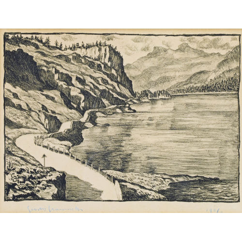 GIOVANNI GIACOMETTI : 'Blick von Maloja auf den Silsersee' (DOBIASCHOFSKY AUKTIONEN AG)