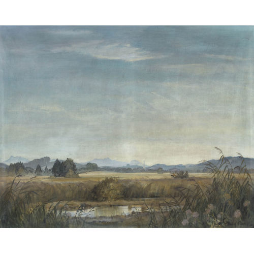 RUDOLF SIECK : 'Abendlandschaft mit Prien' (DOBIASCHOFSKY AUKTIONEN AG)
