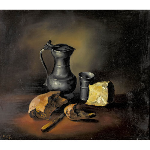 CHARLES MENGE : Nature morte au pain (DOBIASCHOFSKY AUKTIONEN AG)
