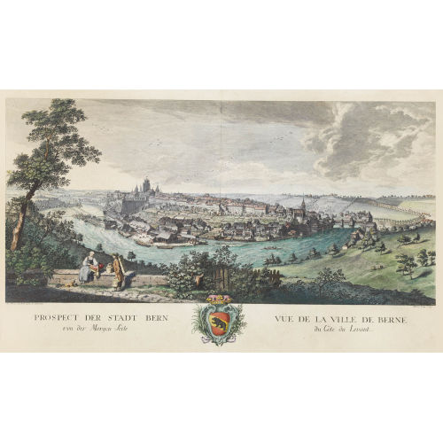 JOHANN LUDWIG ABERLI : 'Prospect der Stadt Bern von der Morgen Seite' (DOBIASCHOFSKY AUKTIONEN AG)