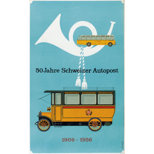 DONALD BRUN : '50 Jahre Schweizer Autopost' (DOBIASCHOFSKY AUKTIONEN AG)