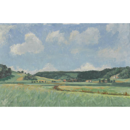 HEINRICH NYFFENEGGER : Sonnige Wiesenlandschaft (DOBIASCHOFSKY AUKTIONEN AG)