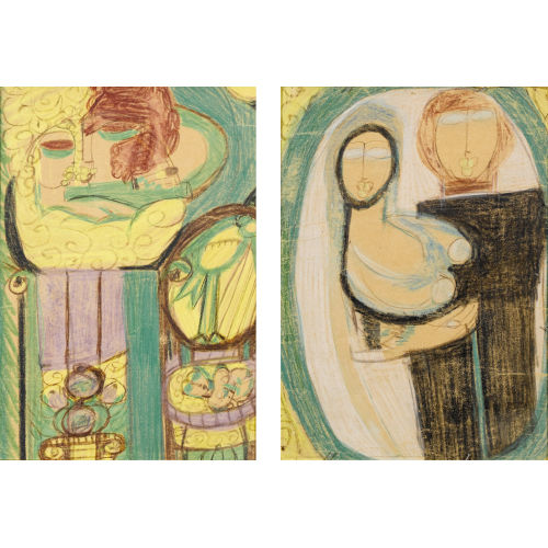 ALO�SE) ALO�SE (EIGTL. CORBAZ : 'Couple et enfant' - 'Couple dans une mandorle' (DOBIASCHOFSKY AUKTIONEN AG)