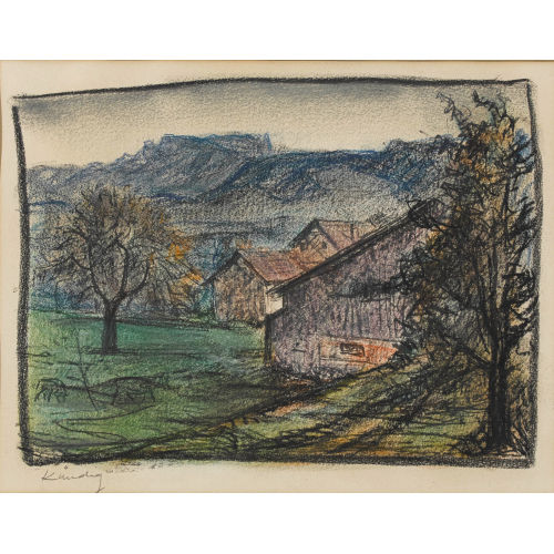 REINHOLD K�NDIG : Bauernhaus mit K�hen (DOBIASCHOFSKY AUKTIONEN AG)