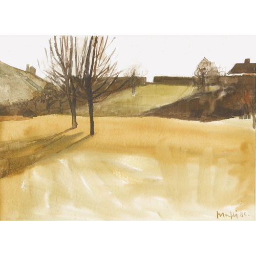 WALTER MAFLI : Sonnige Landschaft mit B�umen (DOBIASCHOFSKY AUKTIONEN AG)
